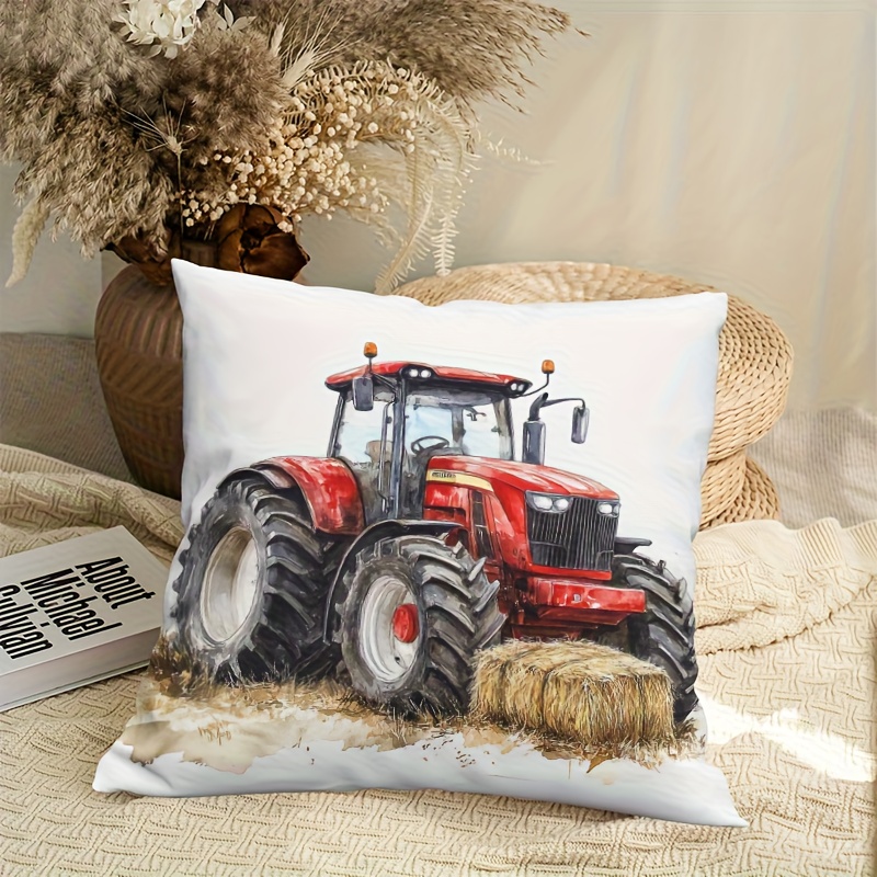 Agriculture Farming Cartoon - Rustieke Tractor Farm Life Kussenhoes voor