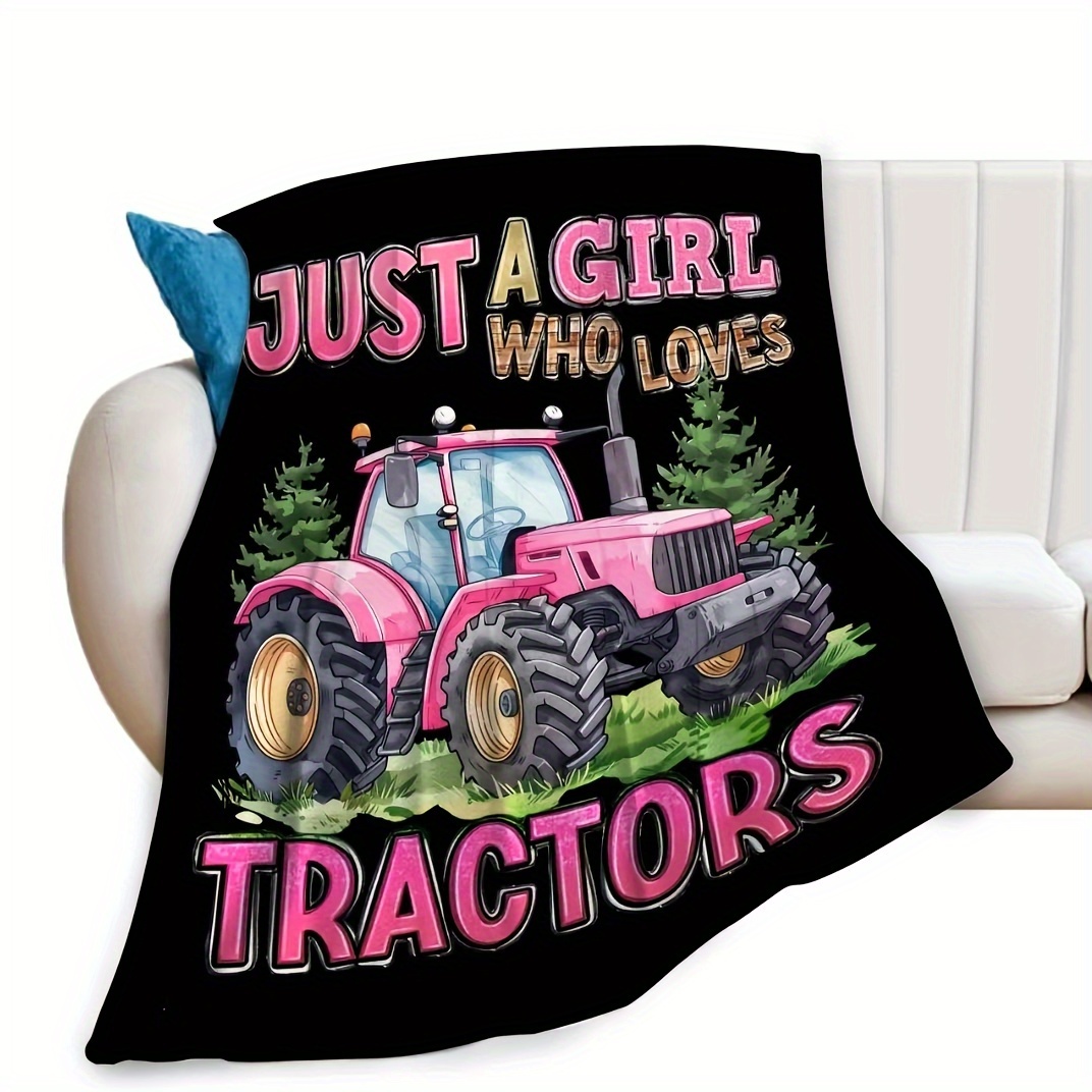 Agriculture Farming Cartoon - Superzachte Tractor Lover Dekbedovertrek Fleece Gezellige
