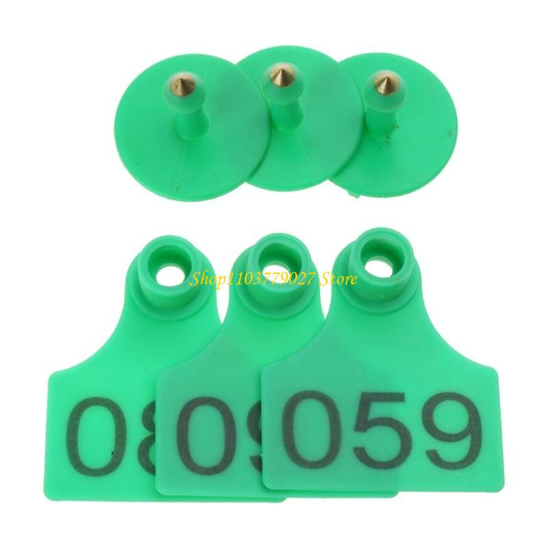 Livestock Ear Tag - C4DF 001-100 Nummer Kunststof Tags Veedieridentificatie