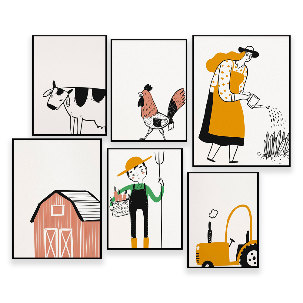 Agriculture Farming Cartoon - Landbouw Galerij Muur - 4-H, ag