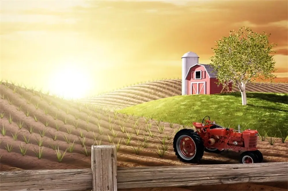 Ochtend drukke boerderij verse - Agriculture Farming Background recensie en prijs