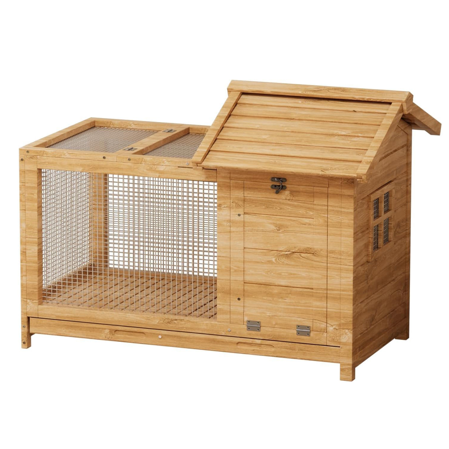 Houten konijnenhok voor binnen - Rabbit Cage Wire recensie en prijs