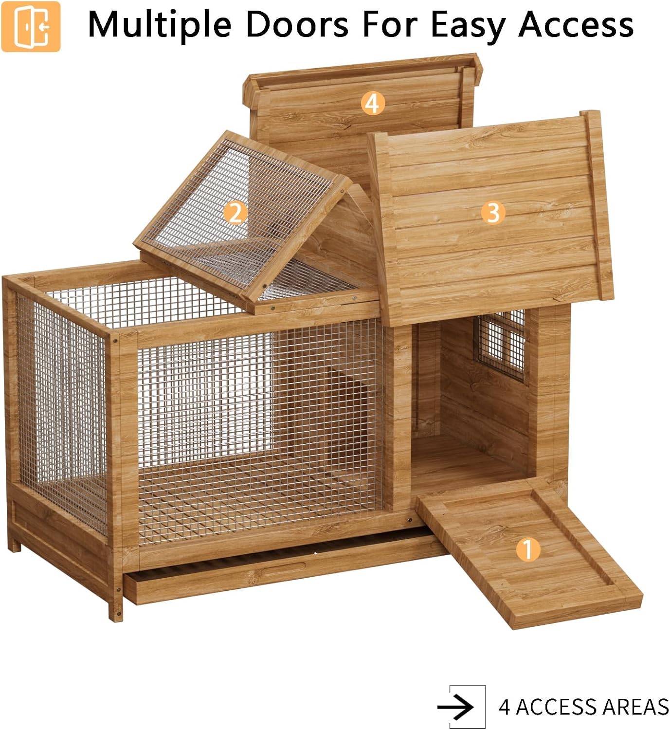 Houten konijnenhok voor binnen - Rabbit Cage Wire recensie en prijs