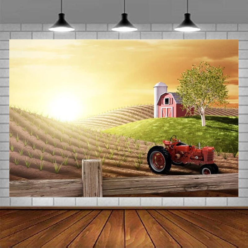 Ochtend drukke boerderij fotog - Agriculture Farming Background recensie en prijs