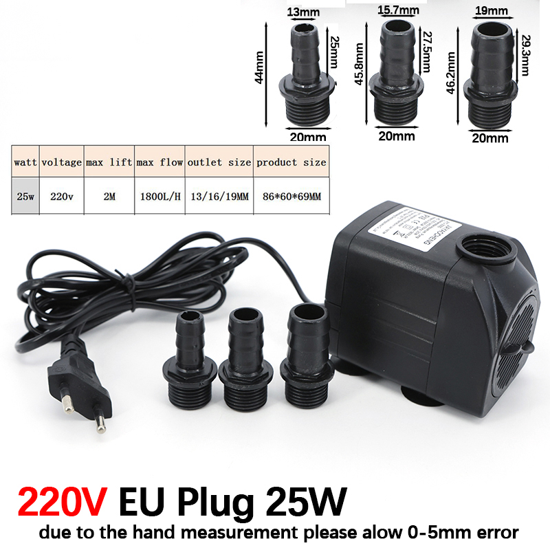 AC 220V 16W 25W Dompelpomp Lig - Fish Pond Aerator recensie en prijs
