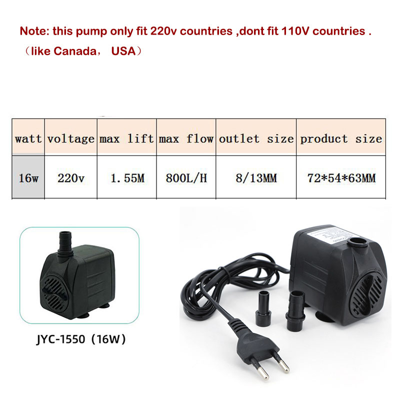 AC 220V 16W 25W Dompelpomp Lig - Fish Pond Aerator recensie en prijs
